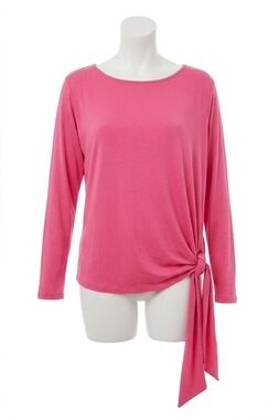 NEW ANGEL asymmetrical tunic top in fuchsia